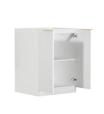 Load image into Gallery viewer, Bondi Laundry 630 Fluted White Base Cabinet
