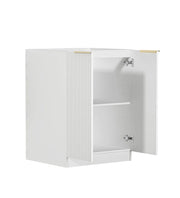 Bondi Laundry 630 Fluted White Base Cabinet
