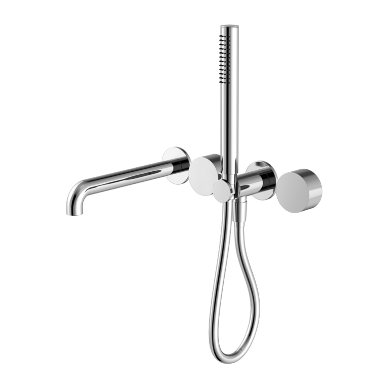 KARA PROGRESSIVE SHOWER SYSTEM SEPARATE PLATE WITH SPOUT 250MM CHROME