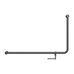 Load image into Gallery viewer, MECCA CARE 32MM DDA 90 DEGREE BENT TUBE GRAB RAIL 600X1000MM WITH TOILET ROLL HOLDER GUN METAL
