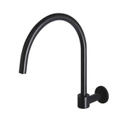 Round High-Rise Swivel Wall Spout - Matte Black