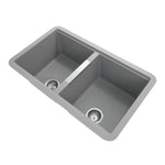 Load image into Gallery viewer, Concrete Grey Carysil CG2B3322 Double Bowl Stone Kitchen Sink 824*481*241mm
