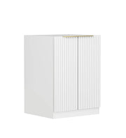 Noosa Laundry 630 Fluted White Base Cabinet
