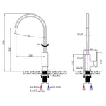 Load image into Gallery viewer, IVANO Series Square Black Kitchen Mixer
