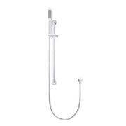 Round Hand Shower on Rail Column, Single Function Shower Hand - Polished Chrome