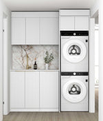 Load image into Gallery viewer, Laundry Kit 1715DR-C Bondi White with Cloudy Carrara Top and 400 Drawer Unit
