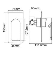 VOG Series Gun Metal Grey Wall Mixer(color up)