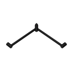 Load image into Gallery viewer, MECCA CARE 32MM WRAP AROUND CORNER GRAB RAIL 600X600MM MATTE BLACK
