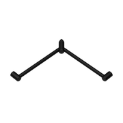 MECCA CARE 32MM WRAP AROUND CORNER GRAB RAIL 600X600MM MATTE BLACK