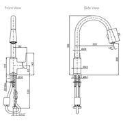 Taut POS Kitchen Mixer in Matt Black