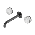 Load image into Gallery viewer, Serenity Wall Basin Set 160mm Spout With Arabescato Corchia Handle Gun Metal
