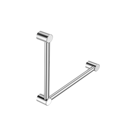 MECCA CARE 32MM AMBULANT TOILET GRAB RAIL 90 DEGREE 450x450MM CHROME
