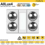 Load image into Gallery viewer, AllLux4 White  4 HEAT 3 IN 1 BATHROOM HEATER EXHA
