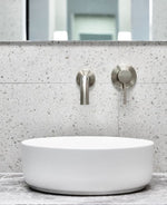 Load image into Gallery viewer, Round Single Towel Rail 600mm - Brushed Nickel
