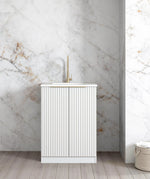 Load image into Gallery viewer, Mini Laundry 650mm Noosa White with Natural Pure White Top
