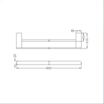 Load image into Gallery viewer, BIANCA DOUBLE TOWEL RAIL 600MM BRUSHED BRONZE
