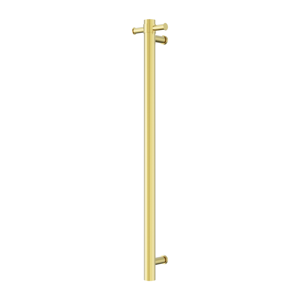 MECCA 240V SINGLE VERTICAL HEATED TOWEL RAIL BRUSHED GOLD