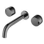 Load image into Gallery viewer, MOON Series Gun Metal Grey Hot &amp; Cold Wall Set with Spout
