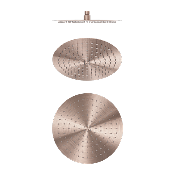 Zen SS316L 300mm Round Shower Head Brushed Bronze