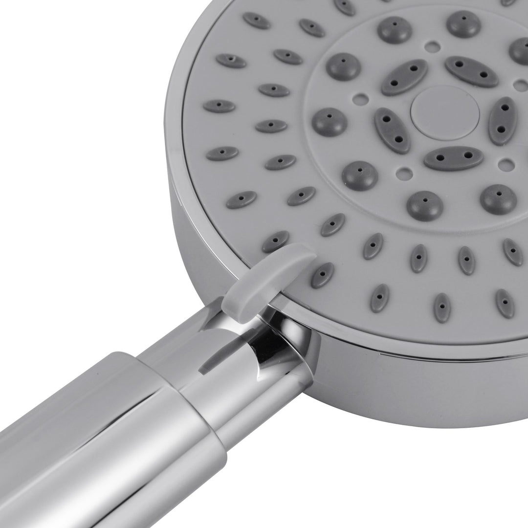 Round 5 Functions Chrome ABS Handheld Shower
