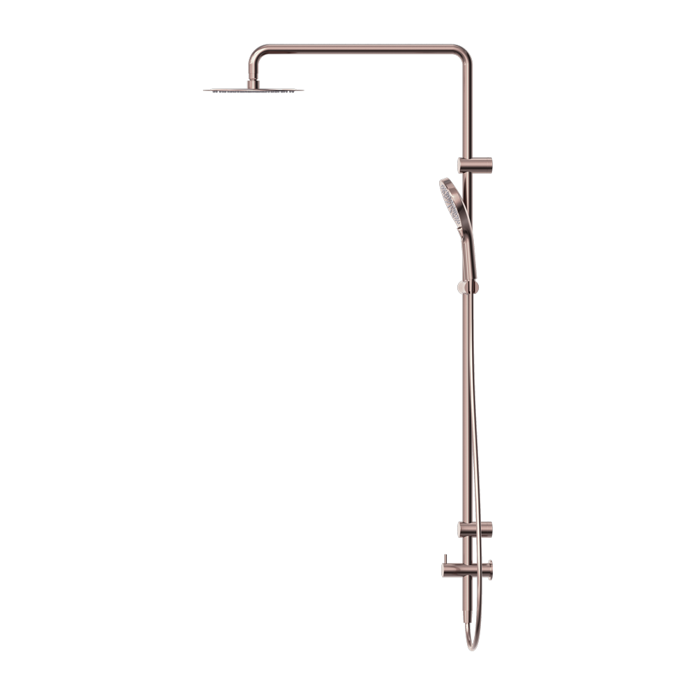 MECCA CARE 25MM GRAB RAIL 900MM TWIN SHOWER SET BRUSHED BRONZE
