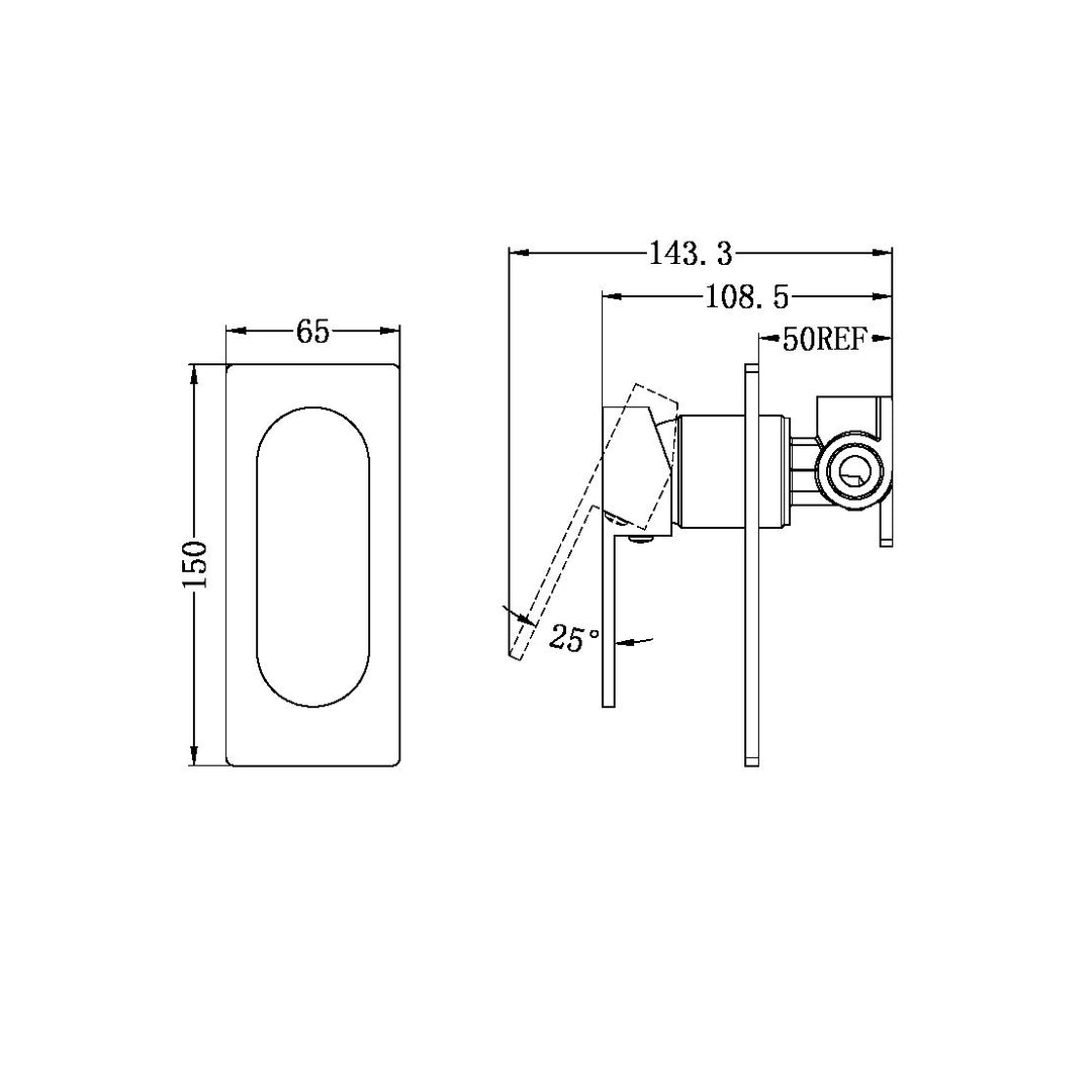 ECCO SHOWER MIXER GUN METAL