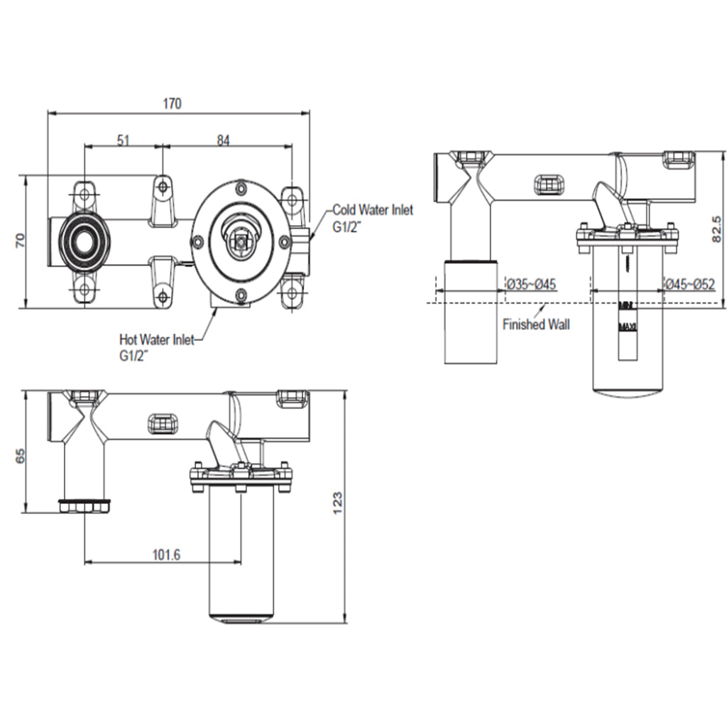 Single Handle Inwall Valve