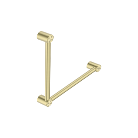 MECCA CARE 32MM AMBULANT TOILET GRAB RAIL 90 DEGREE 450x450MM BRUSHED GOLD