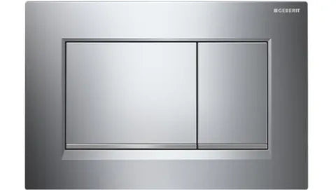 Sigma30 Dual Flush Button Square Matt Chrome With Chrome Trim