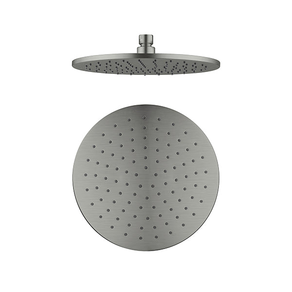 250MM ROUND SHOWER HEAD GUN METAL