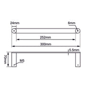 RUSHY Series Brushed Nickel Hand Towel 300mm