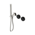 Load image into Gallery viewer, Serenity Progressive Shower System With Marquina Black Handle And Slim Shower Brushed Nickel

