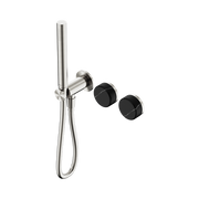 Serenity Progressive Shower System With Marquina Black Handle And Slim Shower Brushed Nickel
