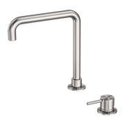 MECCA HOB BASIN MIXER SQUARE SWIVEL SPOUT BRUSHED NICKEL
