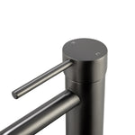 Load image into Gallery viewer, LUCID PIN Series Round Brushed Gun Metal Grey Tall Basin Mixer
