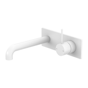 MECCA WALL BASIN/BATH MIXER HANDLE UP 160MM MATTE WHITE