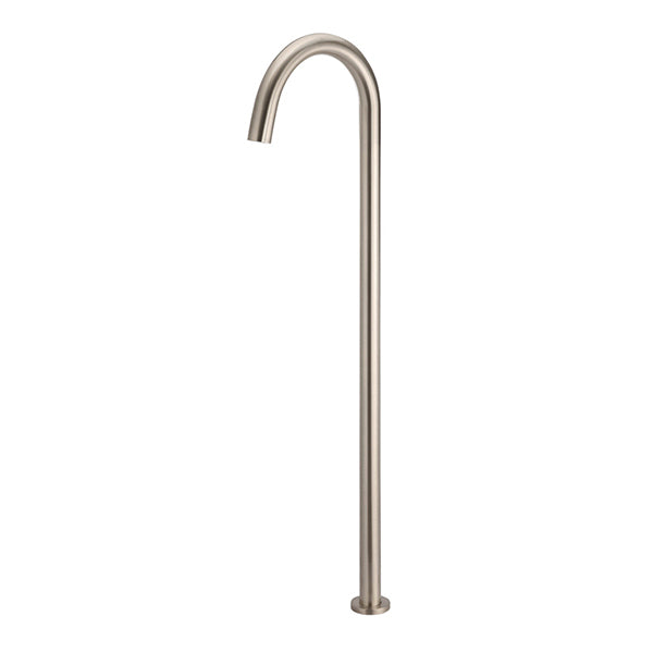 Round Freestanding Bath Spout - Champagne