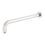 Zen SS316L Round Shower Arm 400mm Length Brushed Nickel