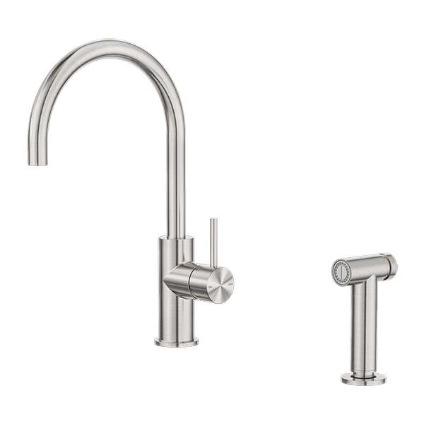 Zen SS316L Kitchen Mixer With Hand Spray Brushed Nickel