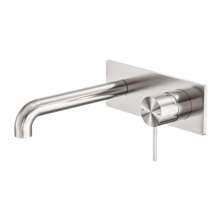 MECCA WALL BASIN/BATH MIXER 160MM BRUSHED NICKEL