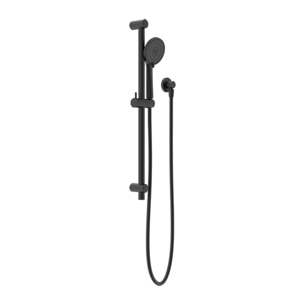 ROUND METAL PROJECT RAIL SHOWER MATTE BLACK