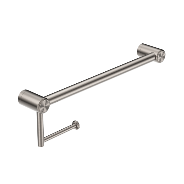 MECCA CARE 25MM TOILET ROLL RAIL 450MM BRUSHED NICKEL