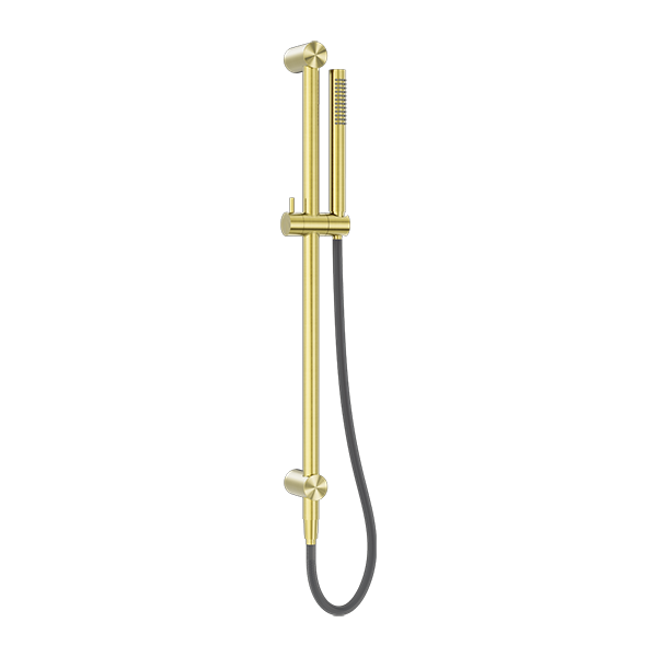 Zen SS316L Shower Rail With Outdoor Shower Hose Brushed Gold