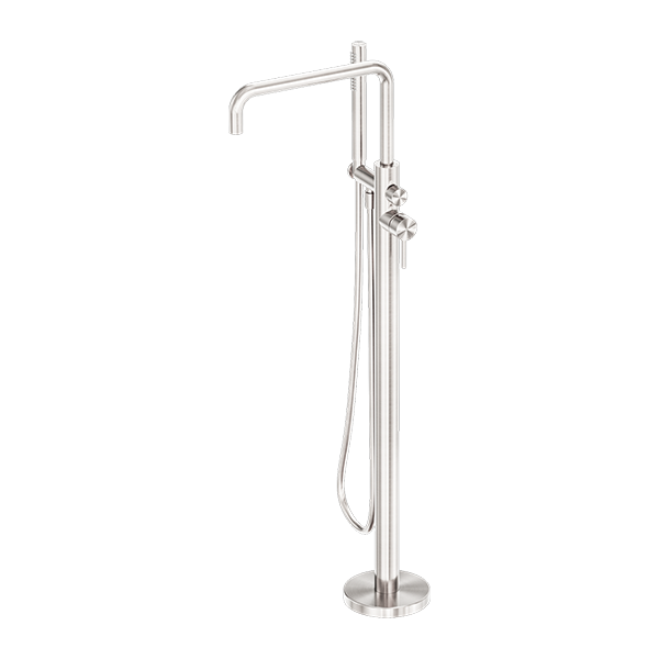 Zen SS316L Freestanding Bath Mixer Brushed Nickel