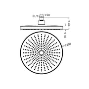 OPAL 250MM SHOWER HEAD GUN METAL