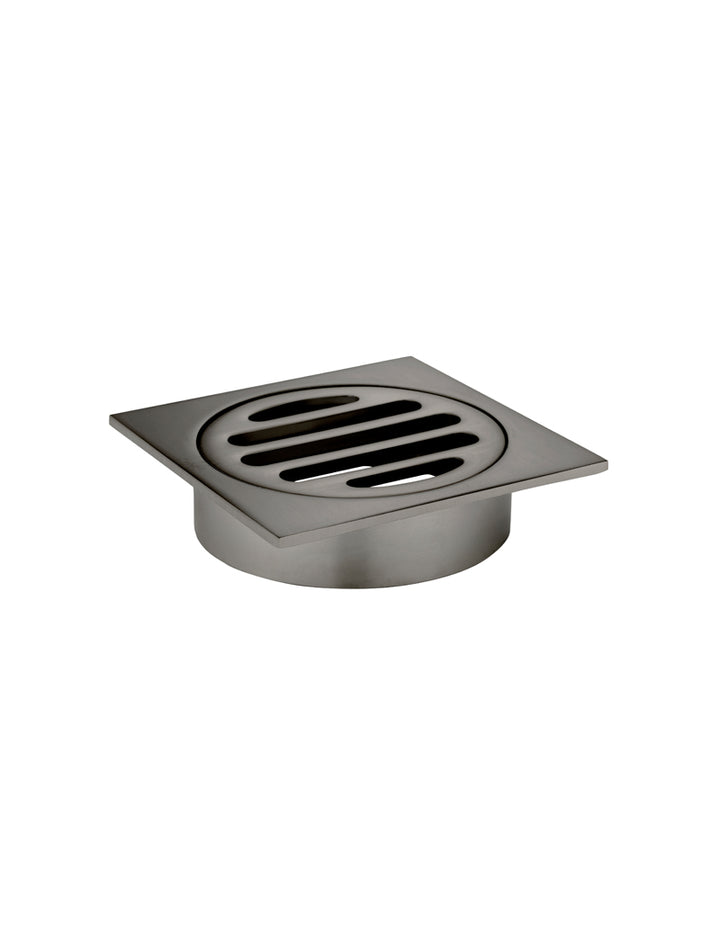 Square Floor Grate Shower Drain 80mm outlet - Shadow