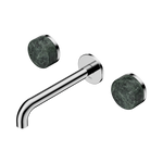 Load image into Gallery viewer, Serenity Wall Basin Set 220mm Spout With Verde Alpi Handle Chrome
