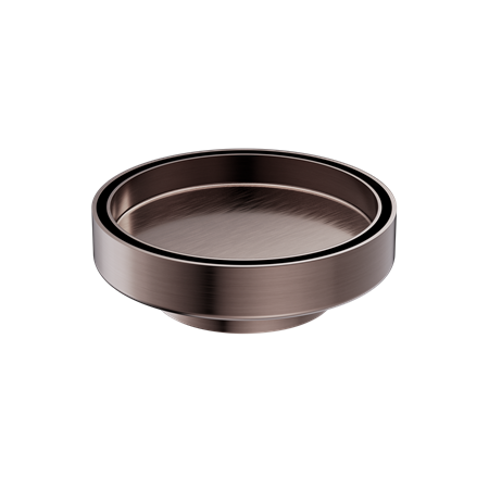 130MM ROUND TILE INSERT FLOOR WASTE 80MM OUTLET BRUSHED BRONZE