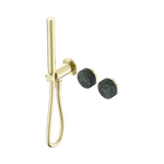 Load image into Gallery viewer, Serenity Progressive Shower System With Verde Alpi Handle And Slim Shower Brushed Gold
