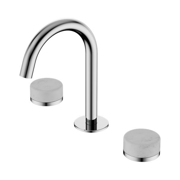 Serenity Basin Set Arc Spout With Carrara Handle Chrome
